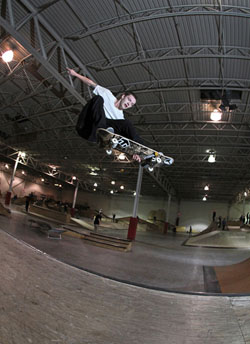 Dustin Blauvelt skateboarding at modern skatepark in royal oak michigan Photography