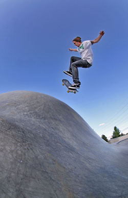 Neil Ryder Skateboarding ollie north at riley skate park in farmington michigan Photography